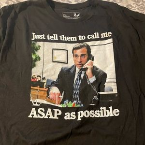 “The office”. Used. T-shirt. Black. Unisex